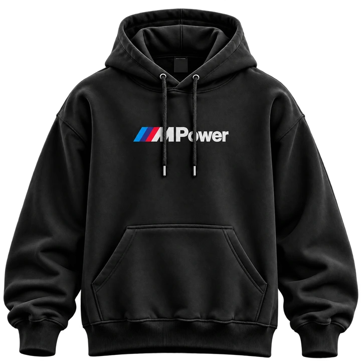 M POWER HOODIE — أسود — الأمام